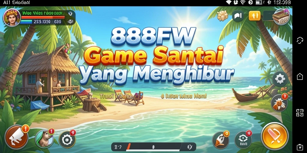 Tampilan gameplay 888FW yang ceria dan menyenangkan.