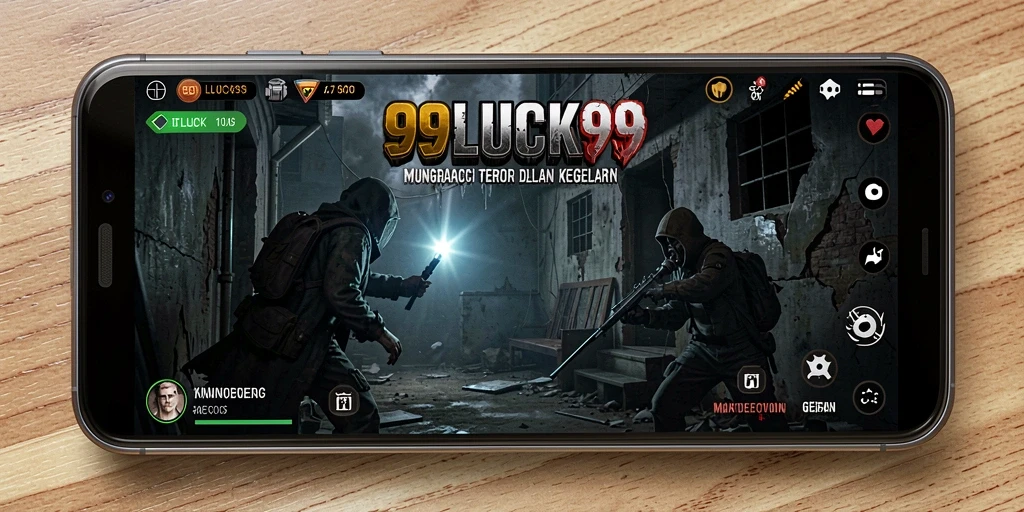 Screenshot gameplay mencekam dari 99LUCK99 yang menampilkan suasana gelap dan menakutkan.