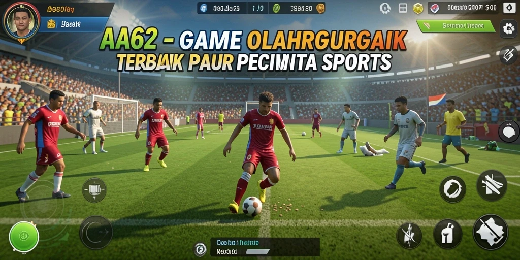 Tampilan menarik gameplay olahraga di AA62 yang menantang.