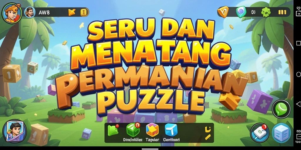 Screenshot gameplay menunjukkan tantangan seru dalam AW8 dengan desain yang menarik.