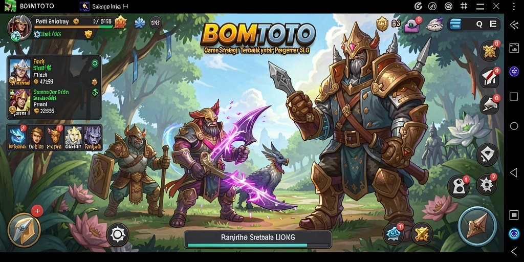 Screenshot menampilkan aksi pertempuran mengejutkan di BOMTOTO.