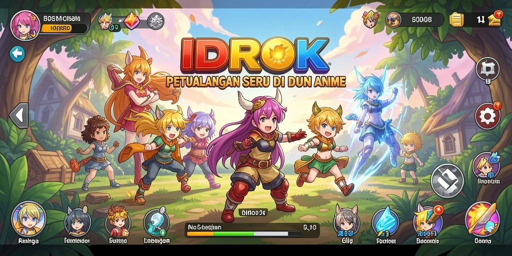 Gameplay seru di IDROK dengan karakter anime terkenal.