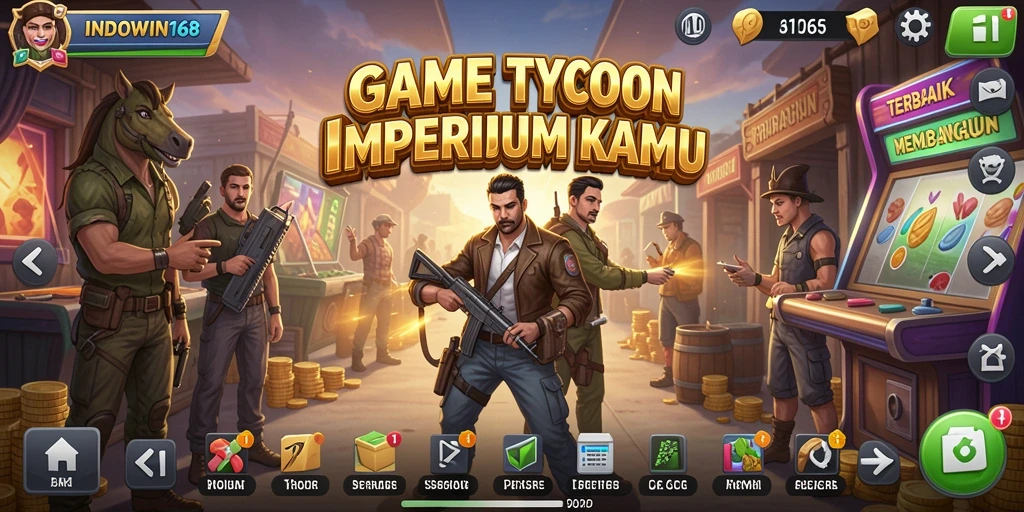 Tampilan gameplay <strong>INDOWIN168</strong> yang menarik dan dinamis dalam mengelola bisnis.