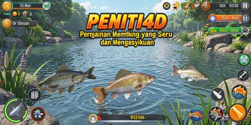Tangkapan ikan yang indah dalam gameplay PENITI4D.