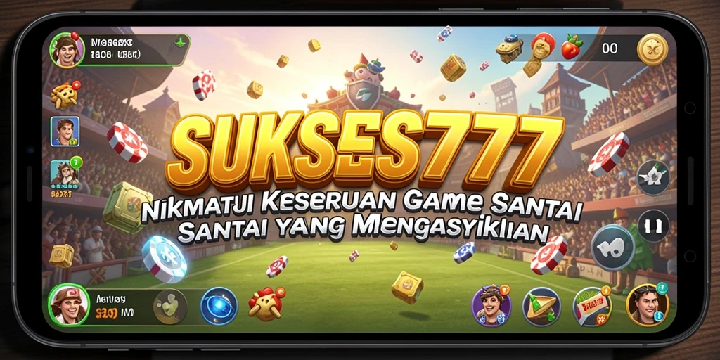Screenshot utama menunjukkan gameplay seru dari SUKSES777.